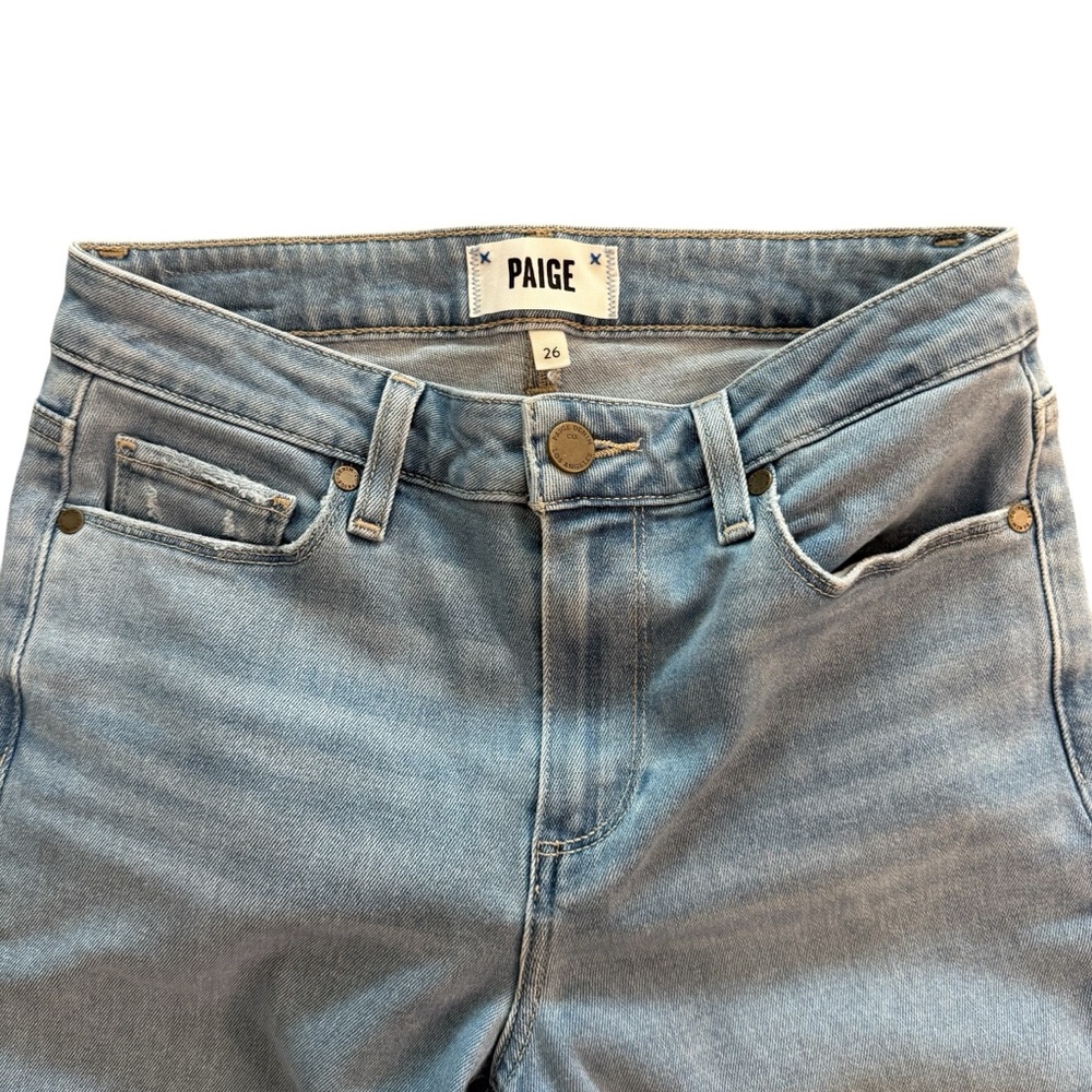 NWOT PAIGE Rory Crop Flare Raw Hem Jeans Size 26 - Picture 3 of 10